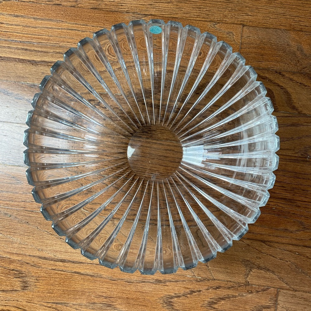 Tiffany and Co. signed (JR) Josef Riedel 91/2 inch diameter crystal bowl.